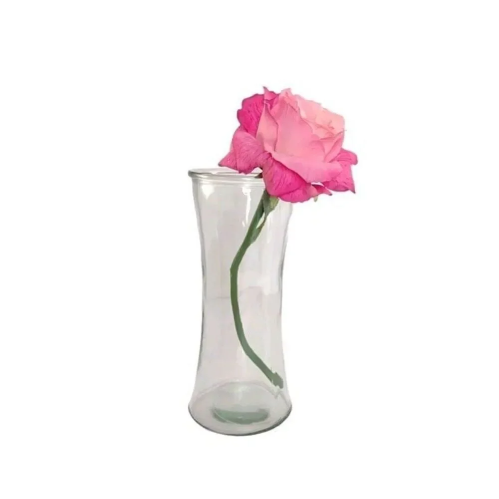 Napco Crystal Clear Glass Vase Gathering Vase 9 3/4